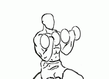 Biceps Curl Seated on Stability Ball with Dumbbell biceps curl seated on stability ball 2