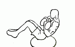 Biceps Curl V Sit on Dome with Dumbbells biceps curl v sit on dome 2