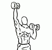 Biceps Curl with Overhead Extension using Dumbbells on Stability Ball biceps curl with overhead extension kneeling on sb 2