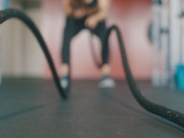 Working out with battle ropes