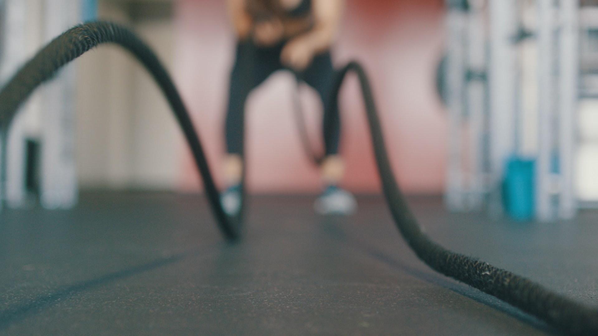 Working out with battle ropes
