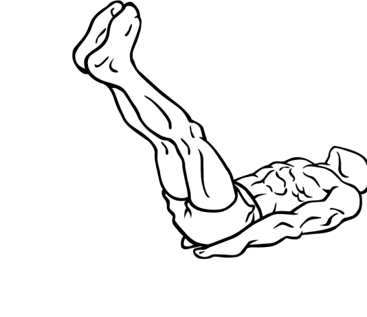 Flat Bench Leg Raises 1