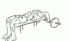 Lying Close-Grip Triceps Extension Behind the Head with Barbell Lying Close-Grip Triceps Extension Behind the Head 1