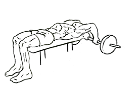 lying close grip triceps extension behind the head 1
