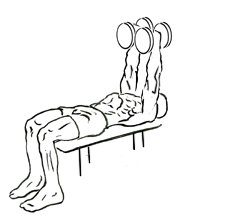lying supine two arm triceps extension 2