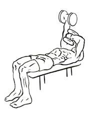 lying triceps extension across face 1