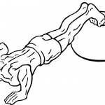 push up with feet on an exercise ball 2