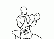 Seated Bicep Curl with Dumbbell Seated Bicep Curl with Dumbbell 2