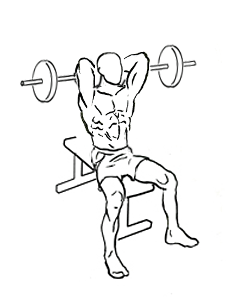 seated overhead triceps extension 1