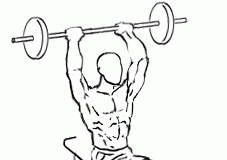 Seated Overhead Triceps Extension with Barbell Seated Overhead Triceps Extension with Barbell 2