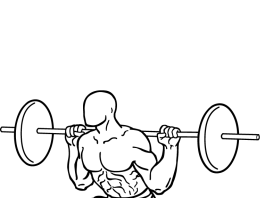 Narrow Stance Squat with Barbell 2