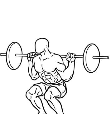 Narrow Stance Squat with Barbell 2