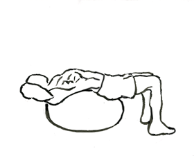stability ball abdominal crunch 1