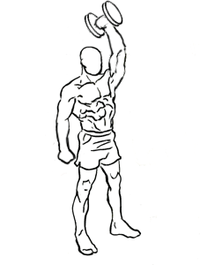 standing one arm triceps extension 2