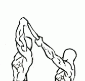 Standing Triceps Extension with Towel standing towel triceps extension 2