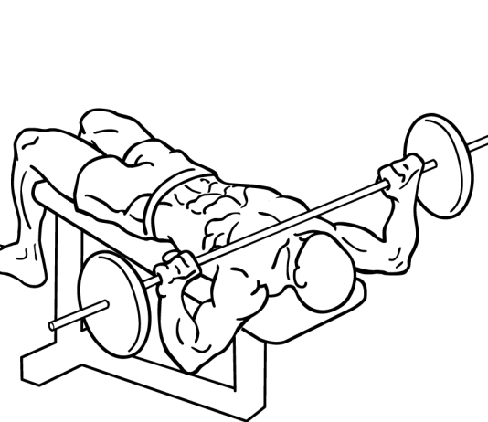 Wide Grip Decline Bench Press 2