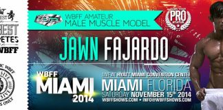 Jawn Fajardo competing at WBFF Miami jawn wbff