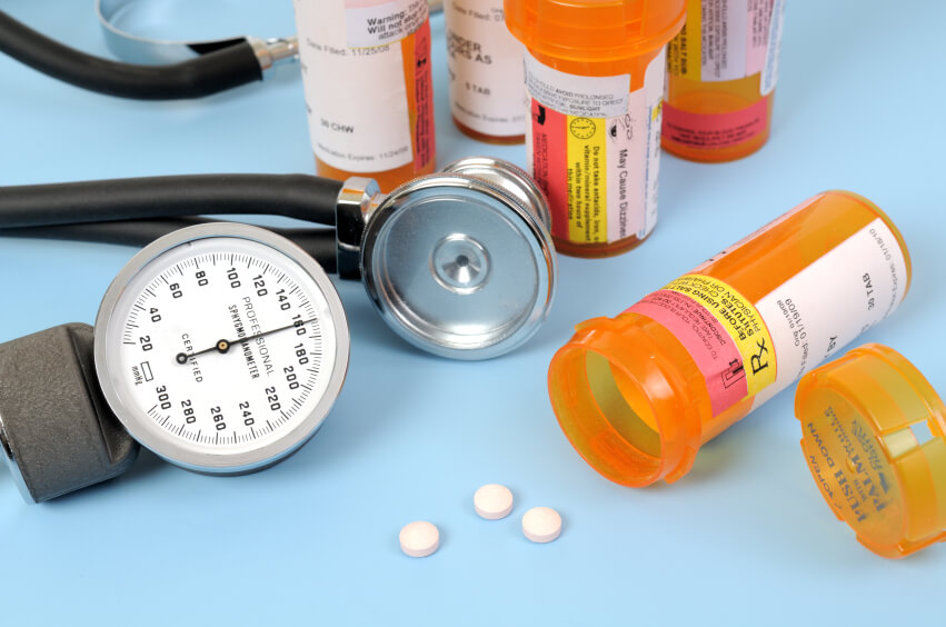 Blood pressure tool and prescription pills