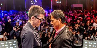 Eduard Folayang and Shinya Aoki Face-Off at ONE: A New Era Official Kick-Off Press Conference EDUARD FOLAYANG AND SHINYA AOKI