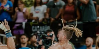 Crossfit training is good if you play Brazilian Jiu Jitsu James Newbury in the UA HOVR Rise at the 2019 CrossFit Games