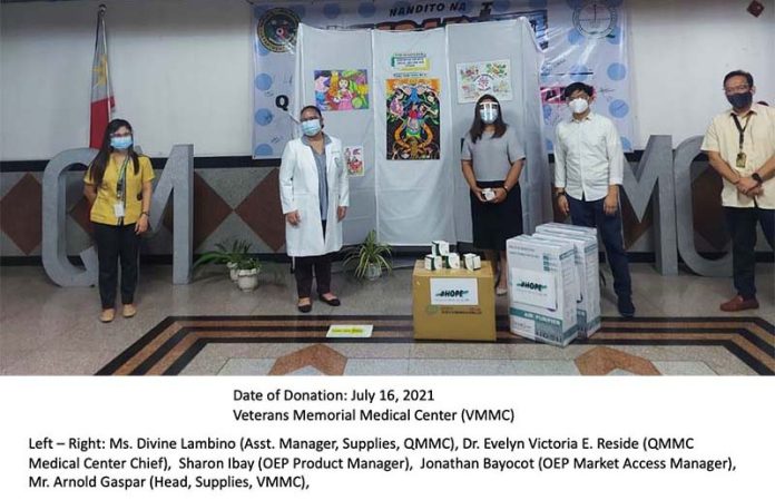 Orient Euro Pharma Philippines (OEPP), recently donated much-needed Erdosteine
