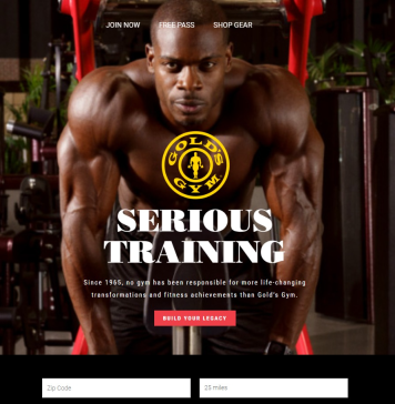 Gold's Gym Website